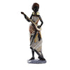 Afrikaanse Vrouwelijke Musicus Handgemaakte Sculptuur