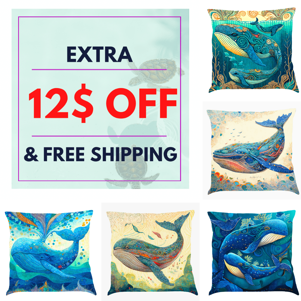 Majestic Whale Cushion Covers